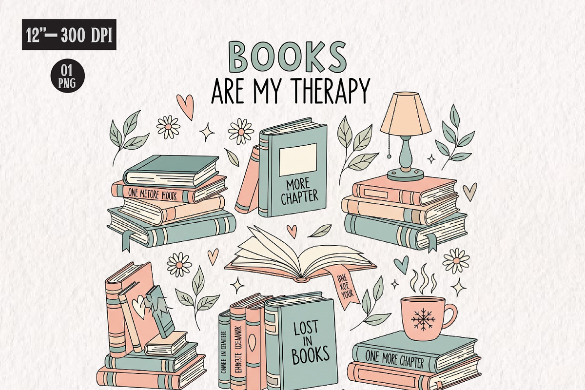 Reading Books Sublimation Bundle PNG, an Illustration by CreationArt (Photo 13 of 16)