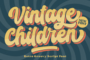 Vintage Children - Script Font, a Script Font by Keithzo (Thumbnail 1 of 11)