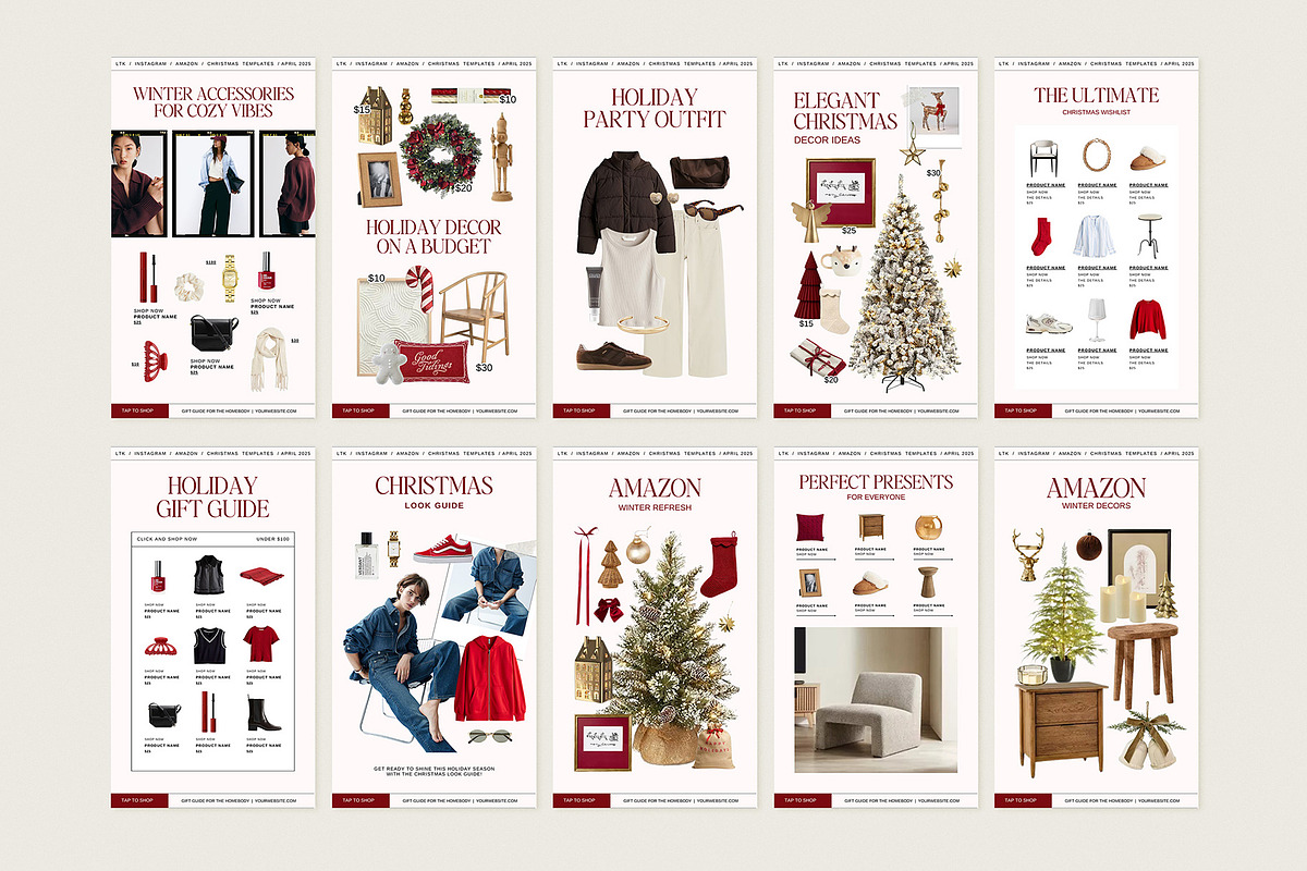 40 Christmas LTK Instagram Story, a Social Media Template by Amaré Creative (Photo 4 of 6)