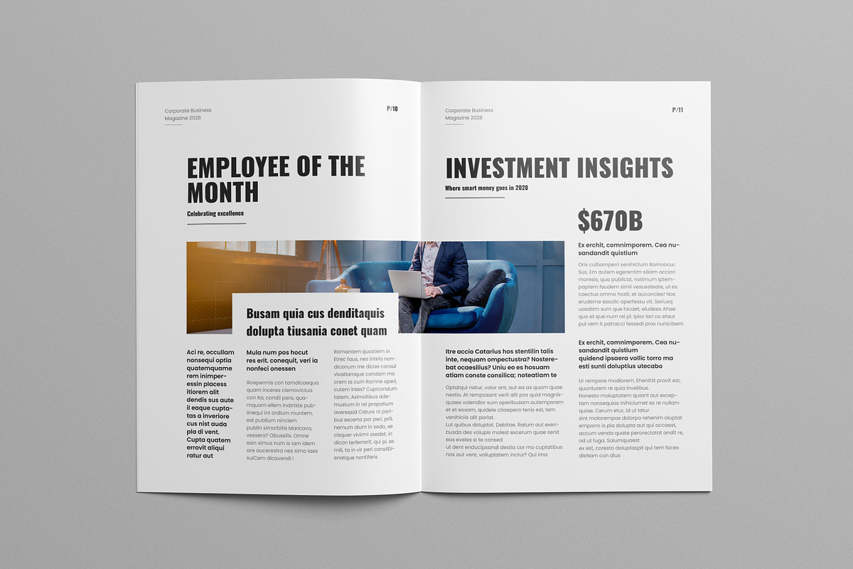 Magazine Layout Canva, a Magazine Template by Pixelpick (Photo 5 of 9)