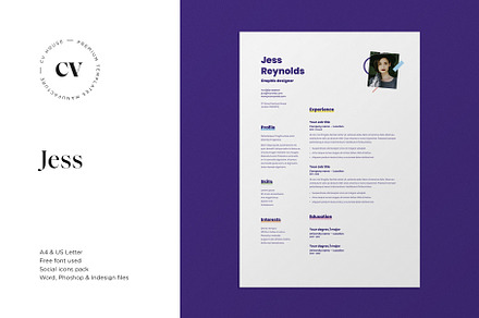 Jess | CV / resume template