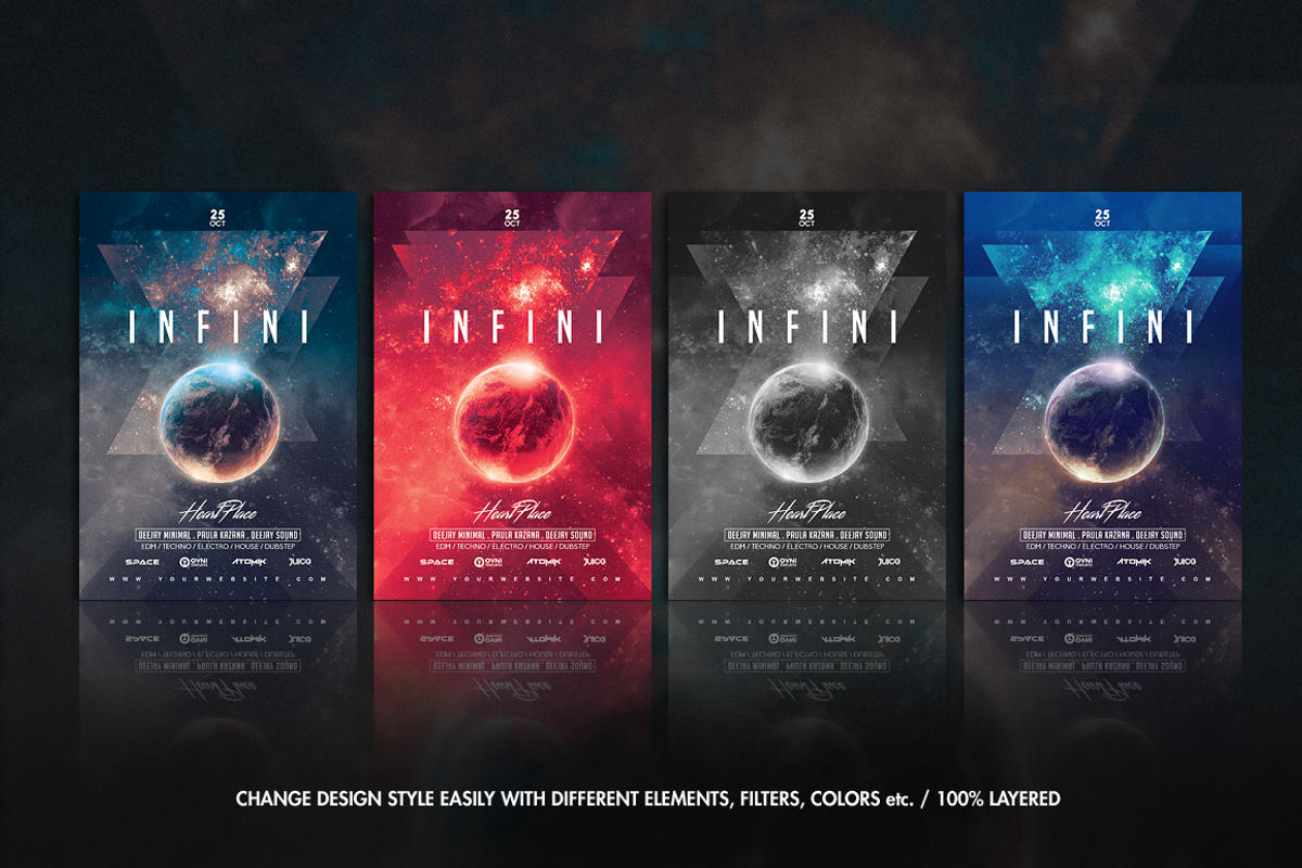 INFINI SPACE Flyer Template, a Flyer Template by OVNI-TEMPLATES (Photo 2 of 5)