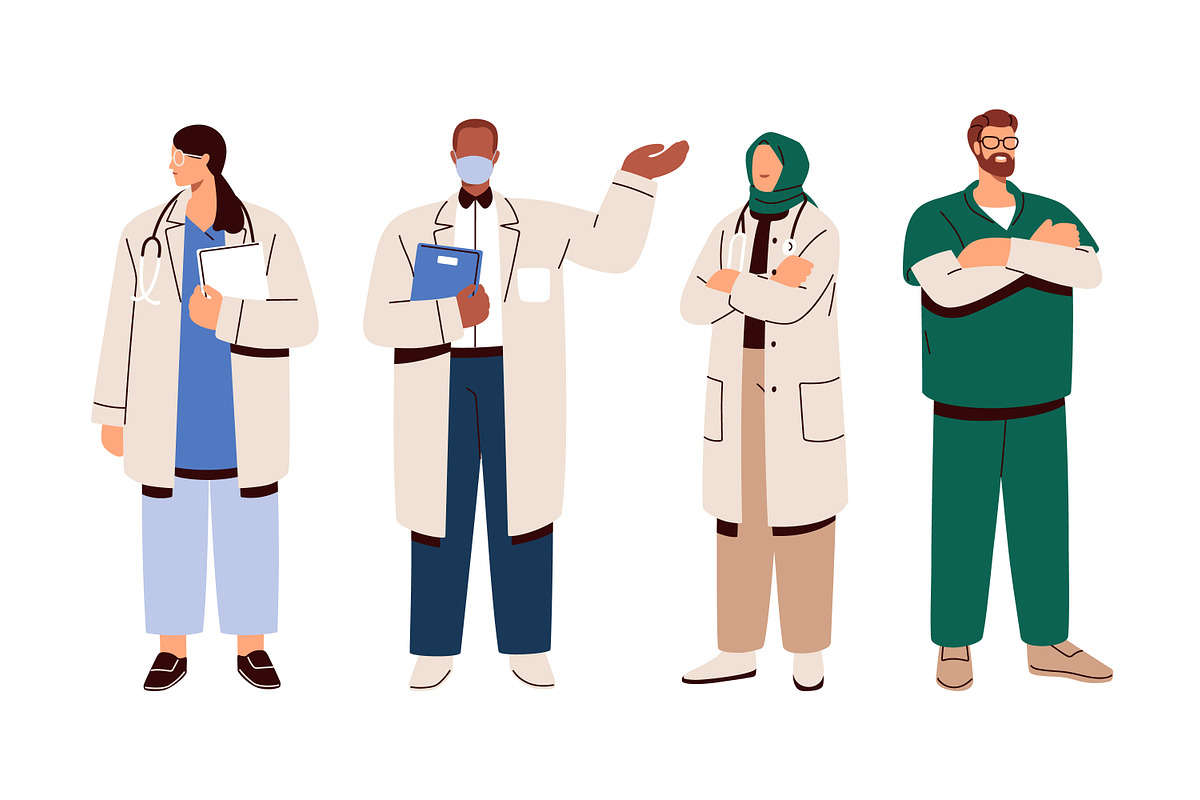 Doctors, medic workers, clinic staff, a Healthcare Illustration by Good Studio (Photo 5 of 7)