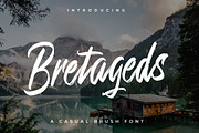 Bretageds Brush Font, a Script Font by Indotitas (Thumbnail 1 of 7)