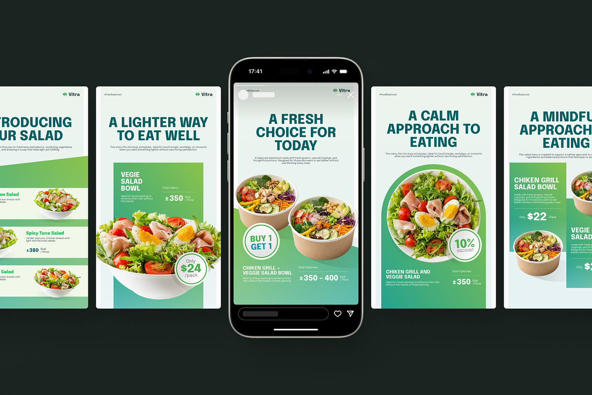Vitra - Food Promotion Social Media, a Social Media Template by SLAB! Design (Photo 3 of 8)