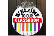 Welcome To Our Classroom Door Sign, an Object Graphic by EllaMaiyaali (Thumbnail 3 of 5)