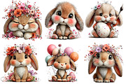 whimsical easter bunny clipart, an Illustration by Designworld (Thumbnail 2 of 4)