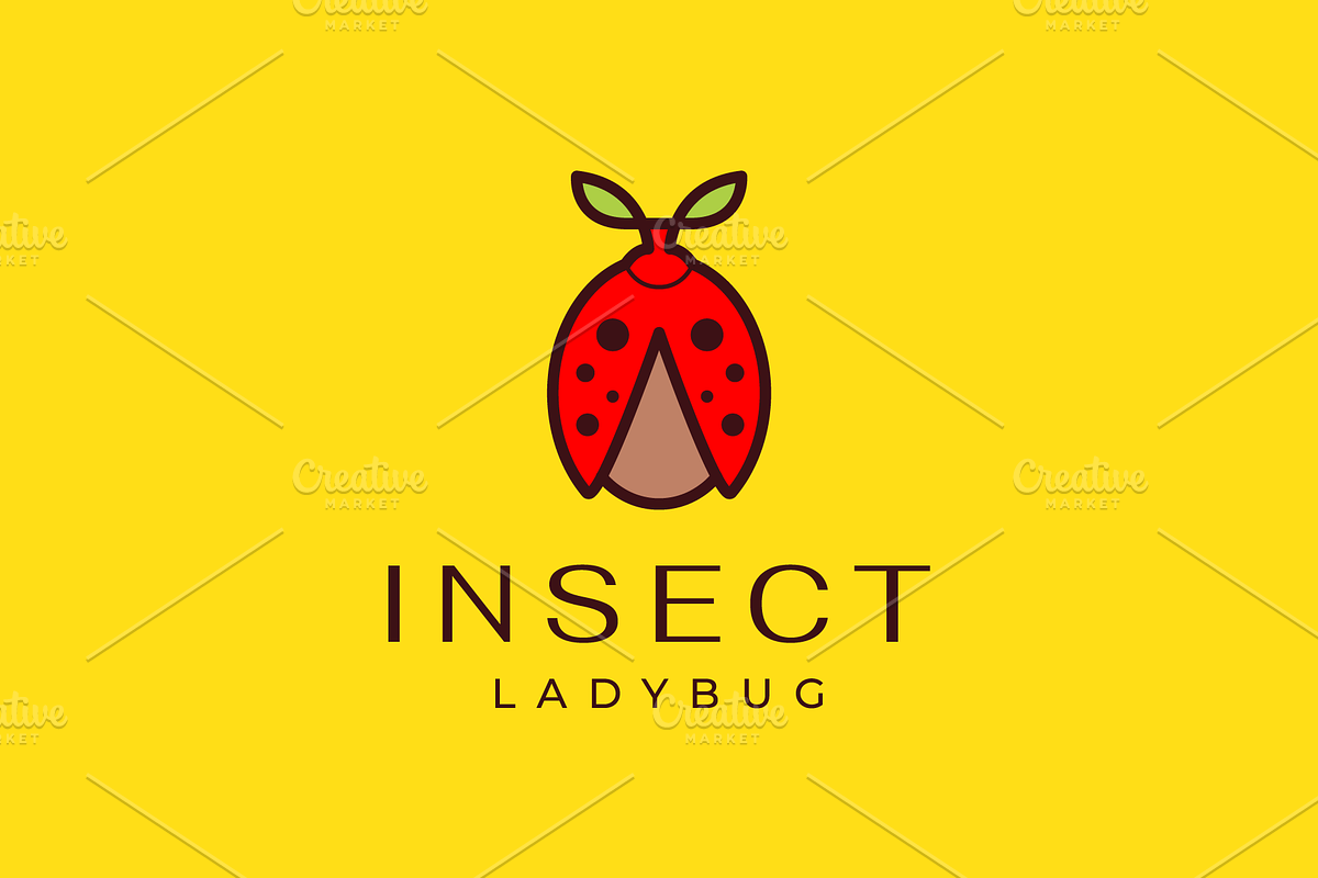 insect red lady bug colorful logo, a Branding & Logo Template by devastd