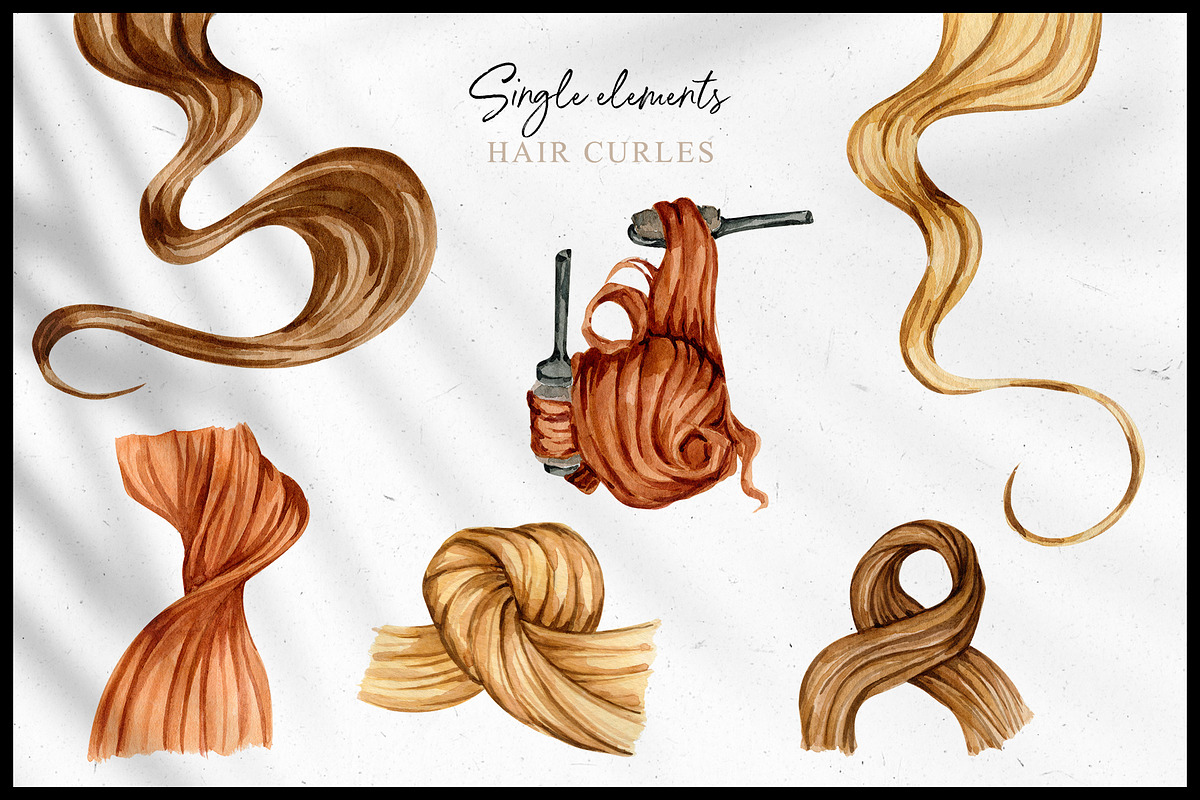 Hairdresser Collection, a Decorative Illustration by CrystalinaShop (Photo 4 of 9)