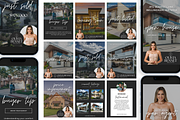 Real Estate Instagram Templates, a Social Media Template by BrandhavenStudio (Thumbnail 1 of 11)