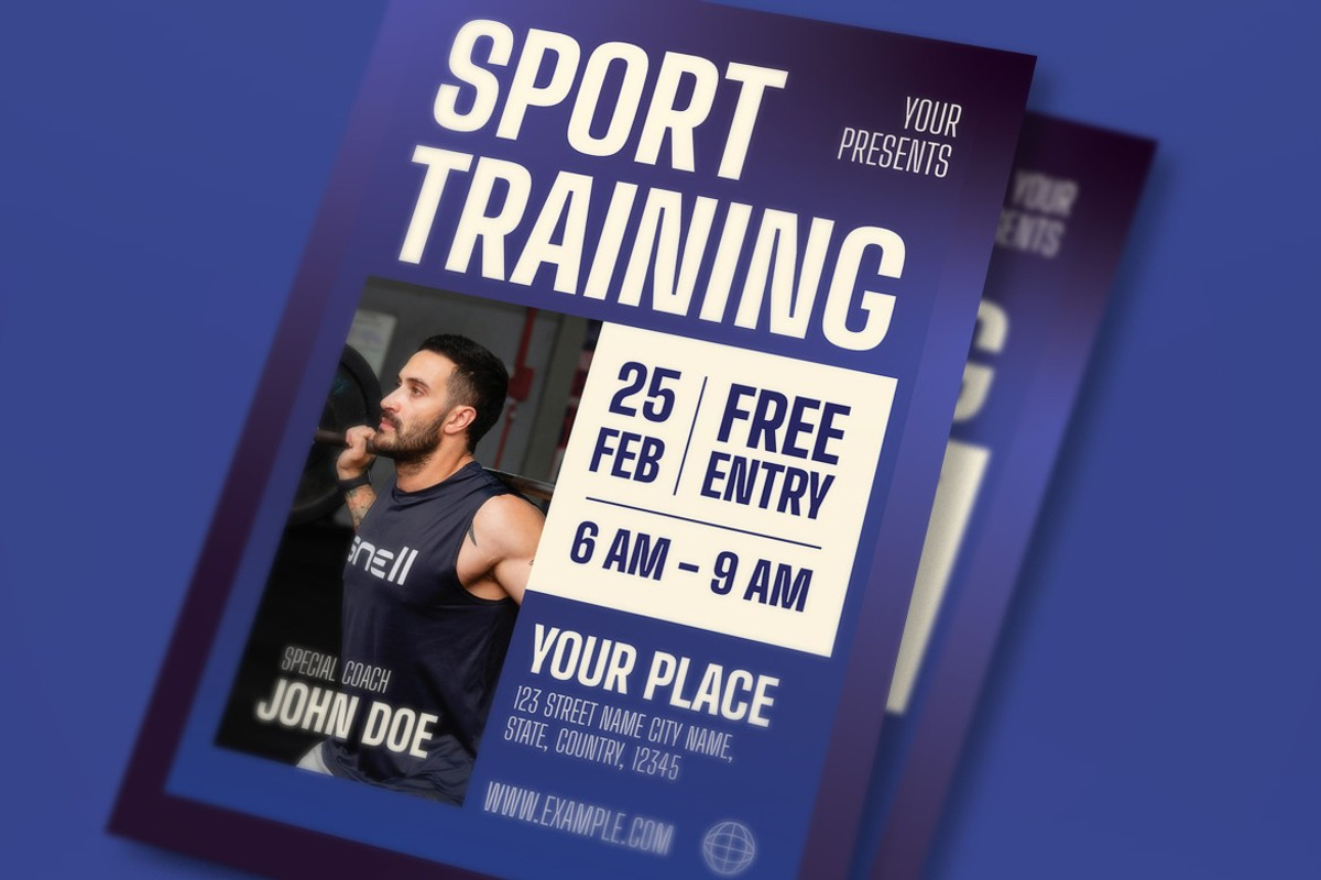 Sport Training Flyer, a Flyer Template by graphicook (Photo 2 of 3)