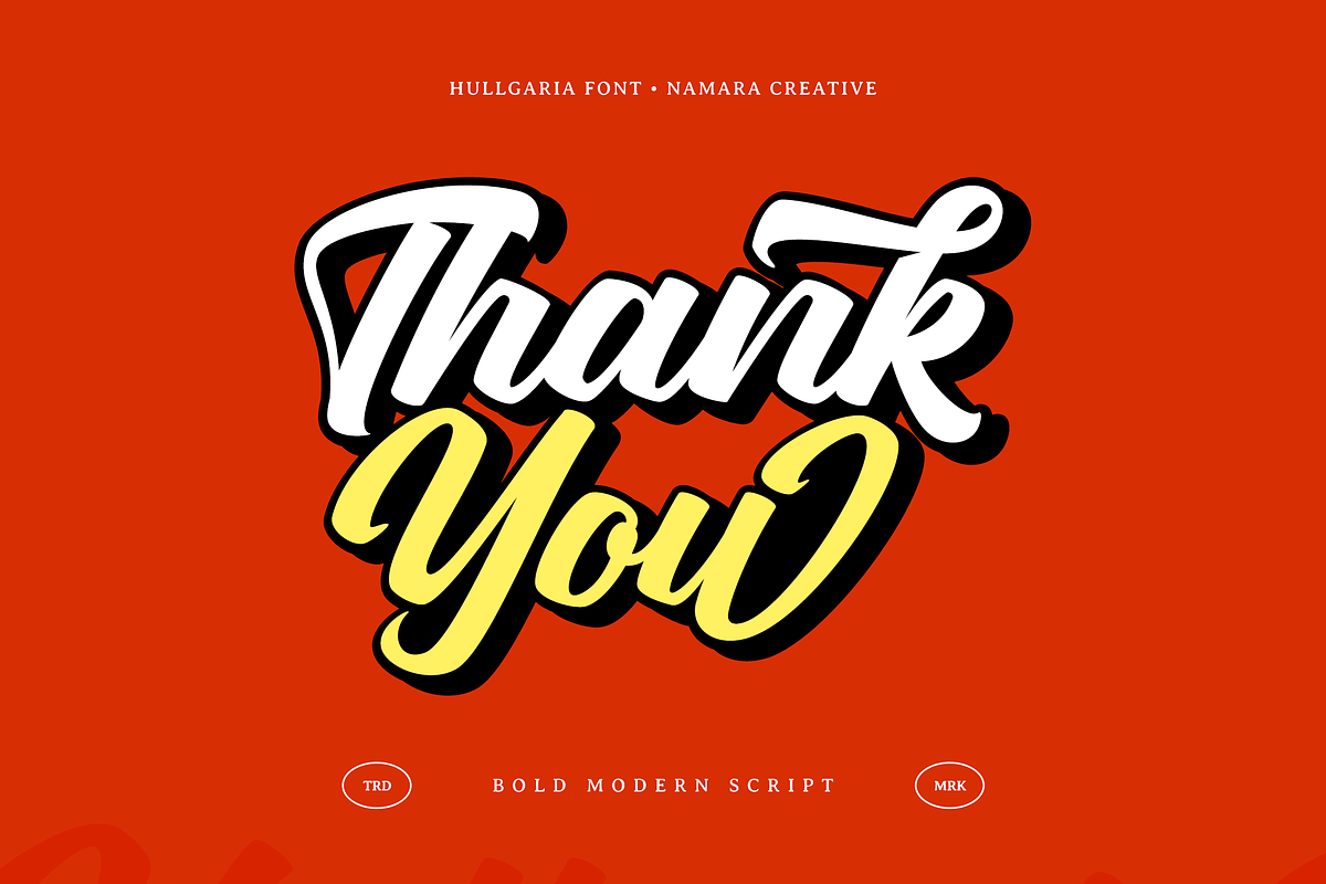 Hullgaria - Bold Script Fonts, a Script Font by Namara Creative Studio (Photo 12 of 12)