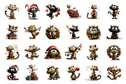 Whimsical Funny Christmas Cat, a Seasonal Illustration by fashionaddict (Thumbnail 4 of 6)