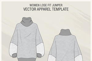 Women Lose Fit Sweater Fashion Flat