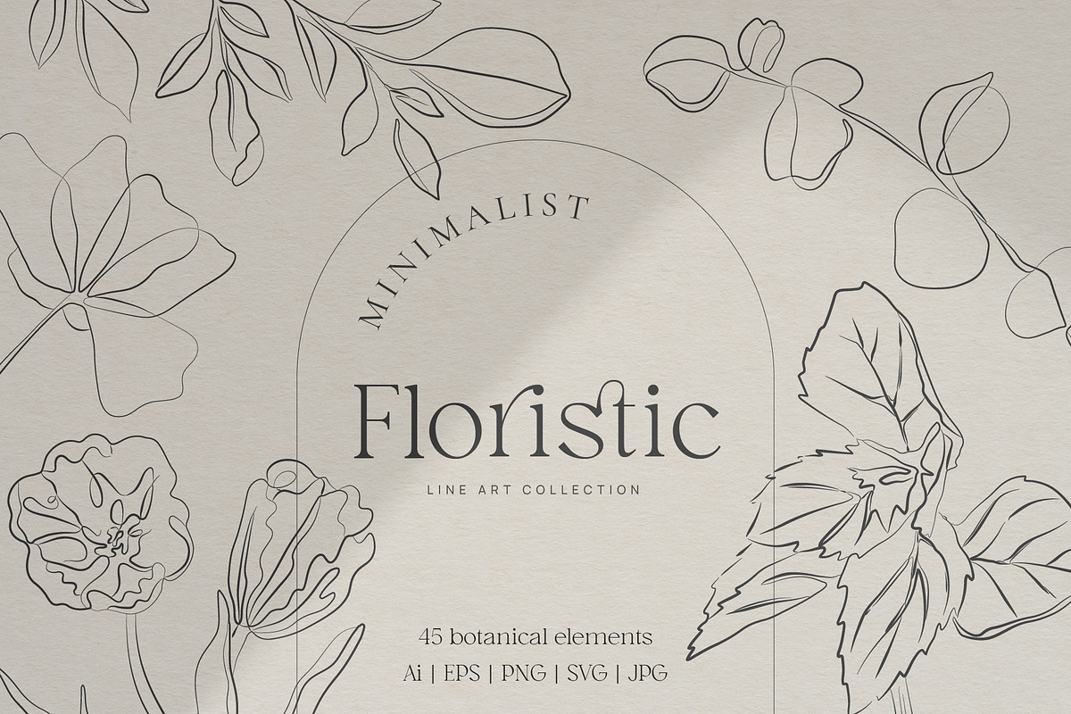 Floristic line art illustrations, a Decorative Illustration by La Petite Line Art (Photo 1 of 10)