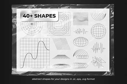 40+ abstract geometric line shapes, an Object Graphic by Kyuubisa's Graphics