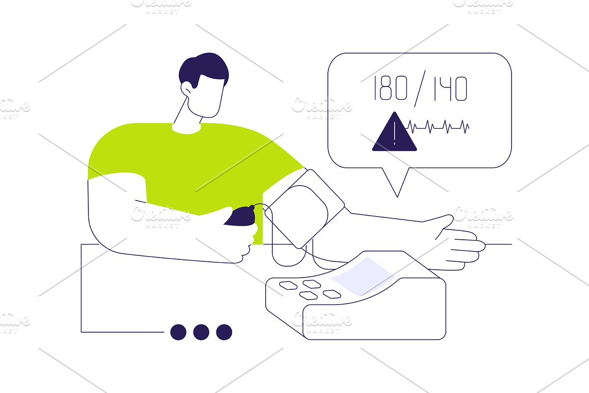 High blood pressure problem abstract, a Healthcare Illustration by Visual Generation