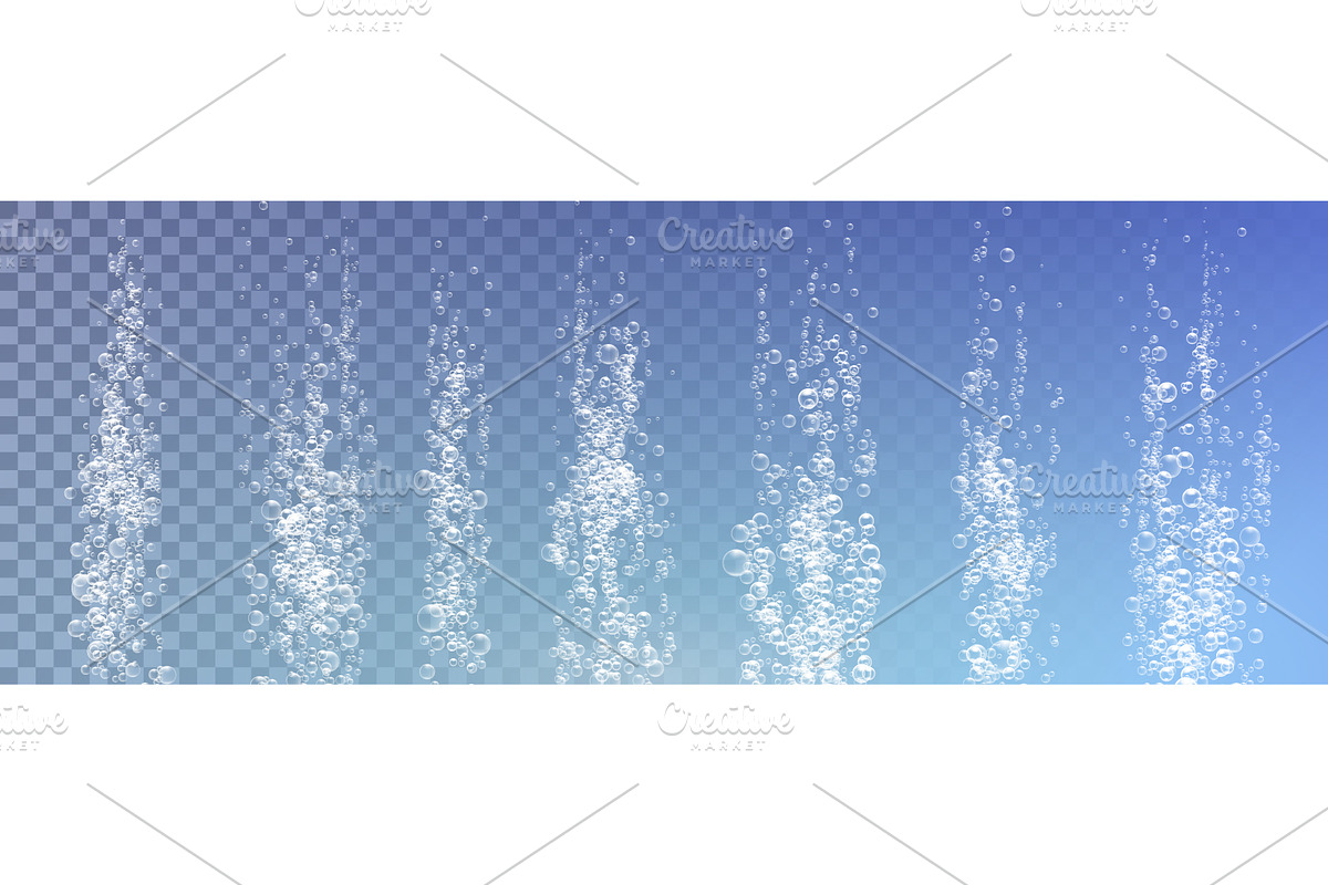 Underwater air bubble streams, a Decorative Illustration by Yayasya (Photo 1 of 3)