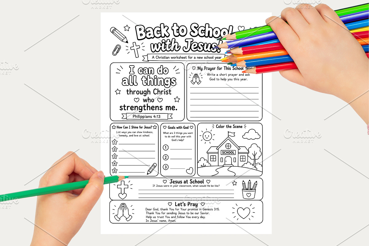 Back to School with Jesus, a Stationery Template by VIVAT Design Studio (Photo 2 of 3)