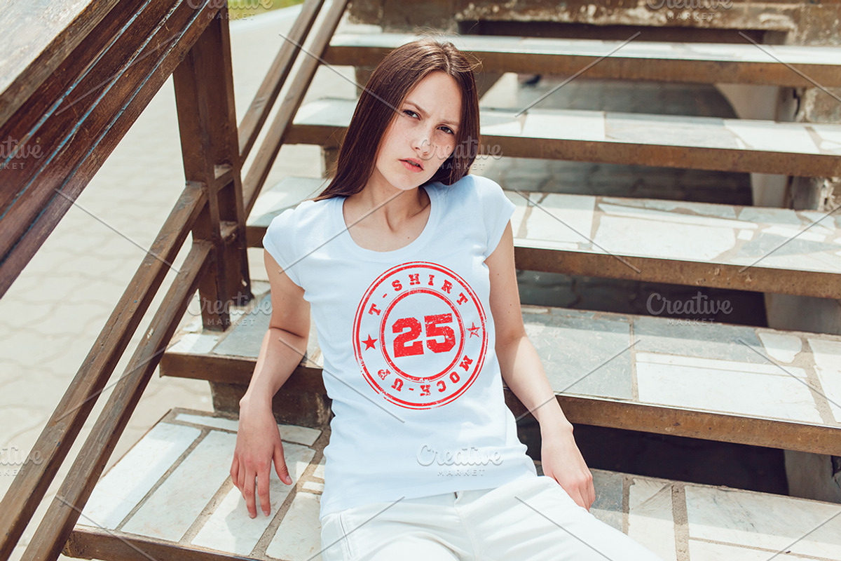 25 T-Shirts Mock-Up (Part 1), a Shirt Mockup by Freeman Studio (Photo 8 of 30)