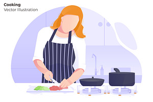 Cooking - Vector Illustration