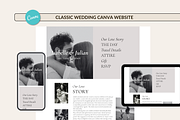 Classic Wedding Website Canva, a Landing Page Template by Preset Pixels (Thumbnail 1 of 9)