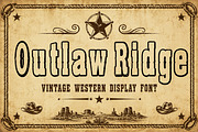 Outlaw Ridge, a Slab Serif Font by Wow Magic (Thumbnail 1 of 6)