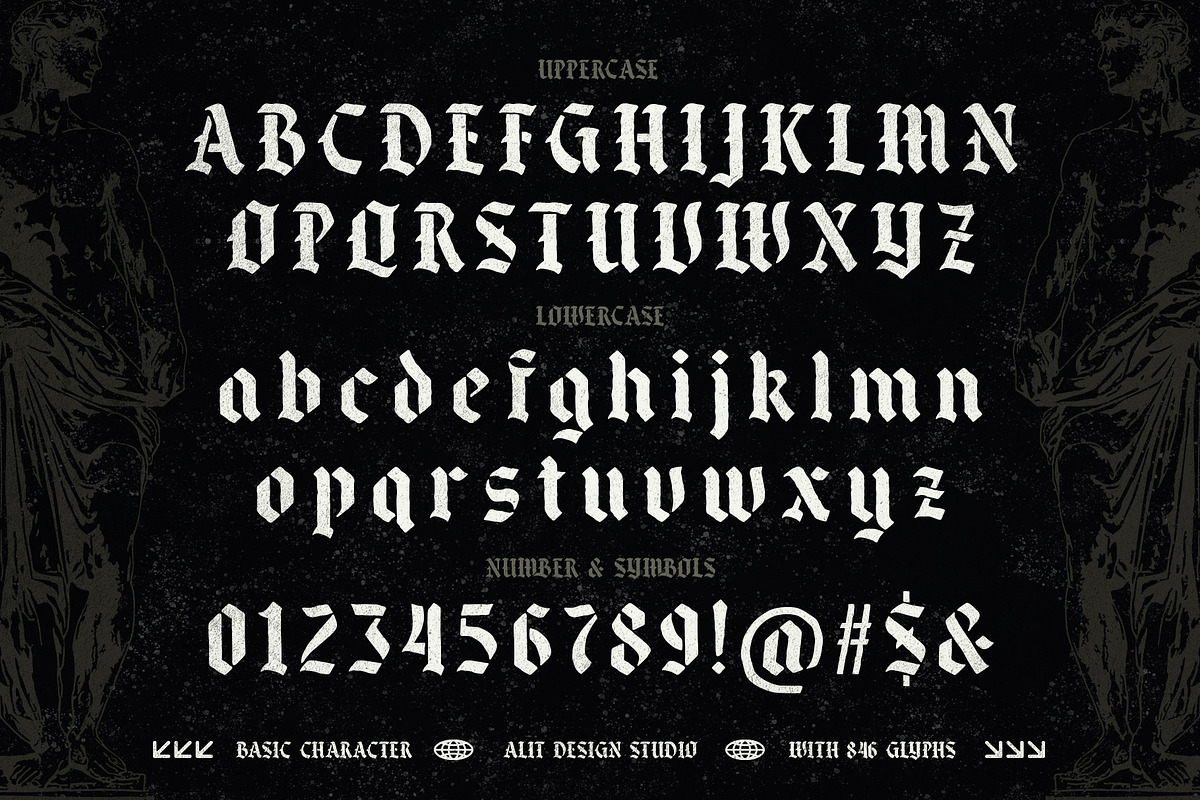 Black male Typeface, a Blackletter Font by alit design (Photo 5 of 17)
