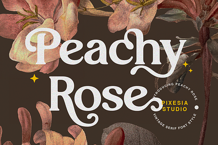 Peachy Rose - Bold Vintage Serif, a Serif Font by Pixesia Studio