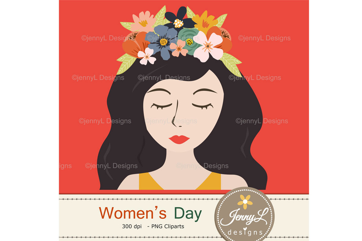 Women's Day Digital Papers & Clipart, a Pattern Graphic by JennyL Designs (Photo 7 of 9)
