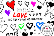 Vector Hand Drawn Hearts, an Illustration by queenofpixels (Thumbnail 3 of 4)