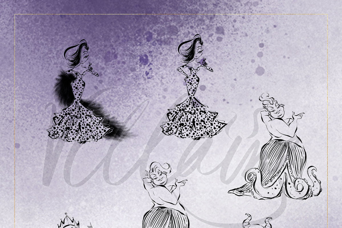 Fairy Tale Villains Doodles Clipart, an Object Graphic by KaramfilaS (Photo 3 of 13)