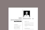 Minimalist Job Resume Design, a Resume Template by MightyDesign (Thumbnail 2 of 8)