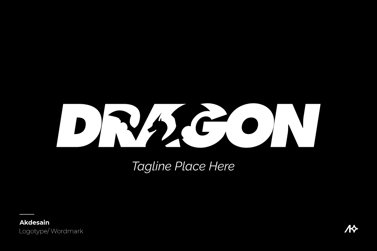 Dragon Wordmark Logo, a Branding & Logo Template by Akdesain
