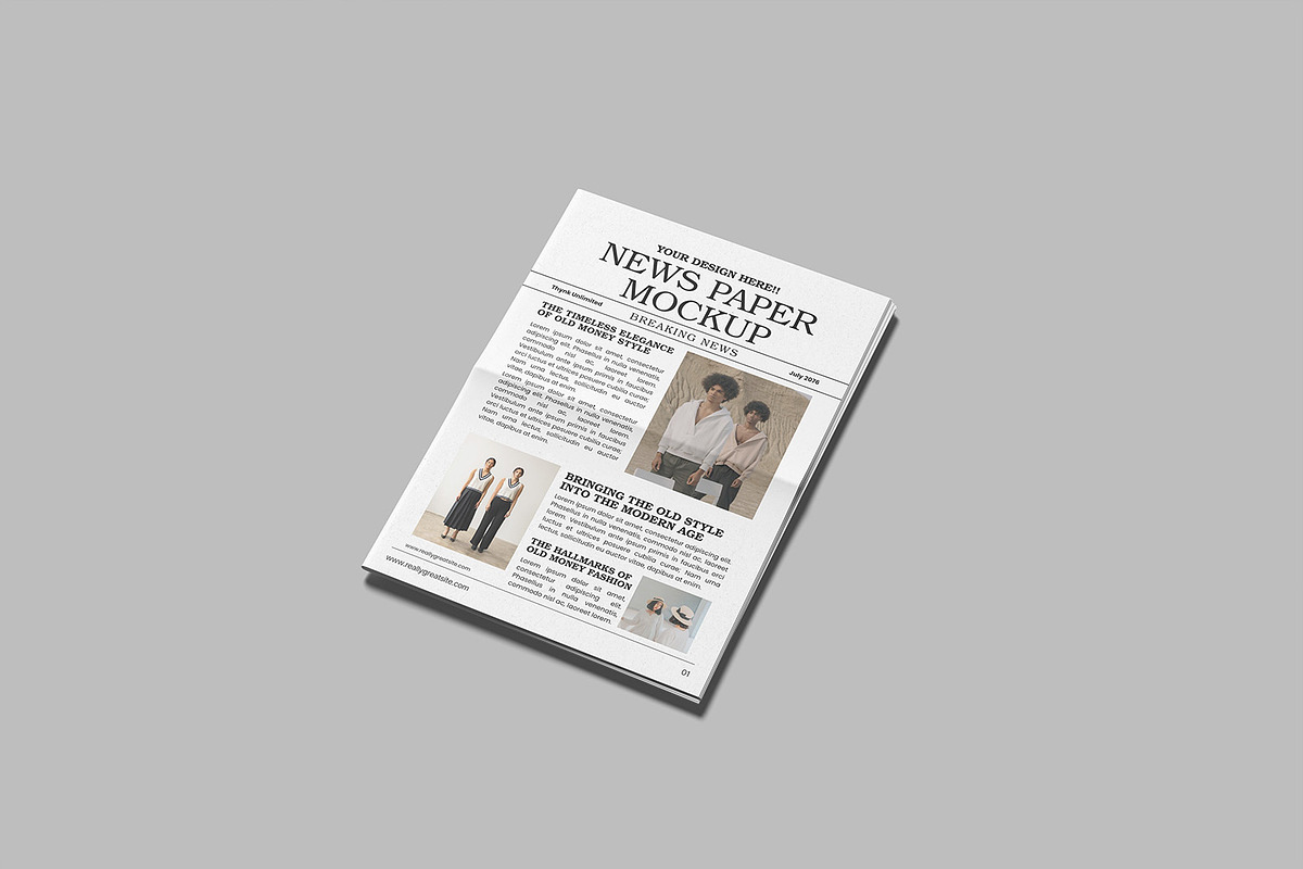 Newspaper Mockup, an Advertising Mockup by graphicsecond (Photo 3 of 5)