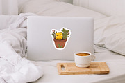 Cats in Flowerpots Sticker Pack, an Animal Illustration by natalisart (Thumbnail 6 of 6)