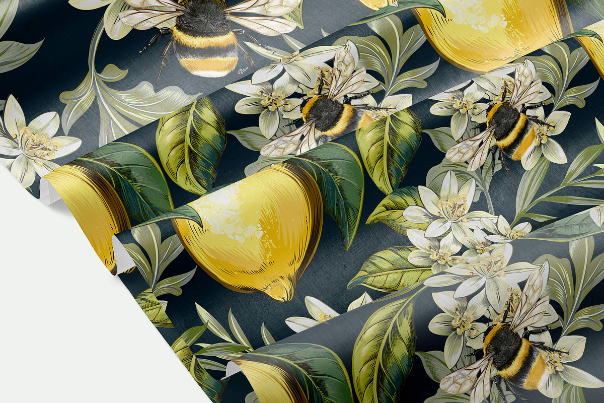 Lemons and Magnolia vector set, an Object Illustration by FleurArt (Photo 10 of 11)