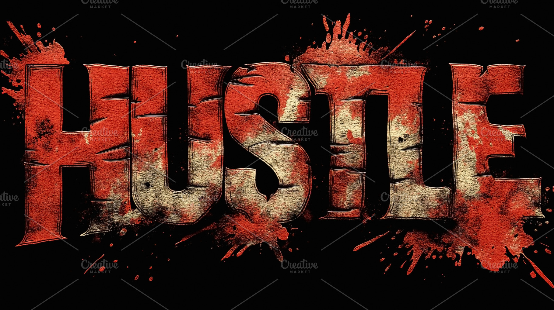 Bold and artistic representation of the word 'Hustle' with a dynamic splash of, a Background Photo by ImageMir