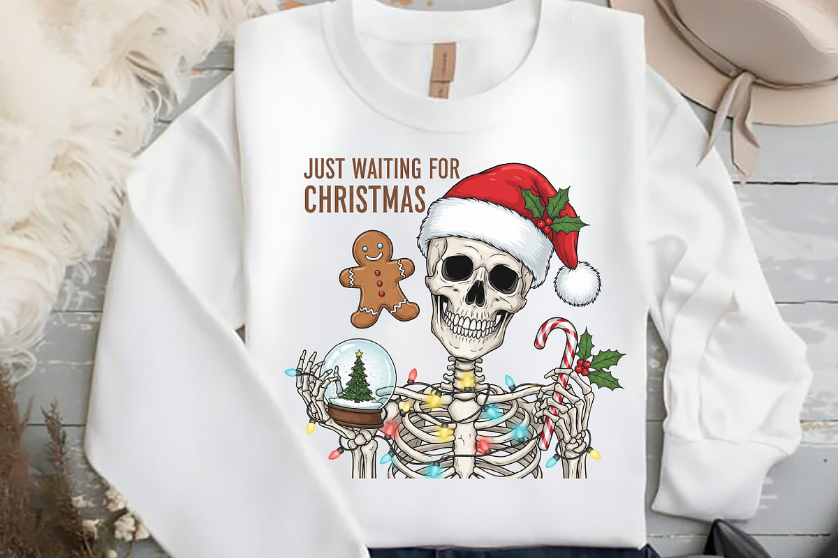 Funny Skeleton Christmas Png, an Illustration by Black Bird Studio (Photo 2 of 4)