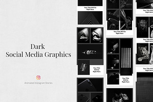 Dark Animated Instagram Stories, a Social Media Template by Social Corner Graphics