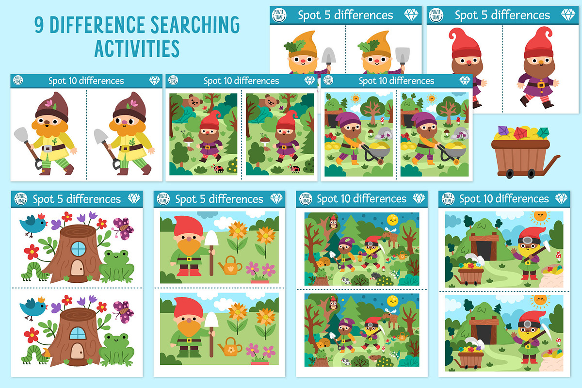 Dwarf games and activities for kids, an Education Illustration by Lexi Claus (Photo 9 of 14)
