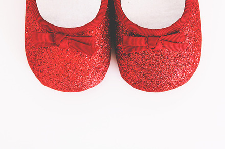 Red Glitter Ballet Baby Shoes