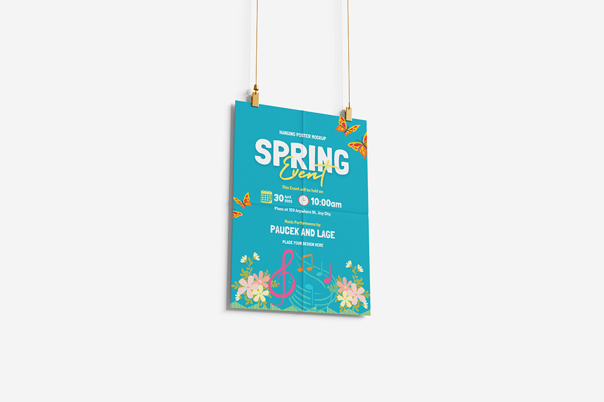 Hanging Poster Mockup, a Product Mockup by MrLetters (Photo 5 of 5)