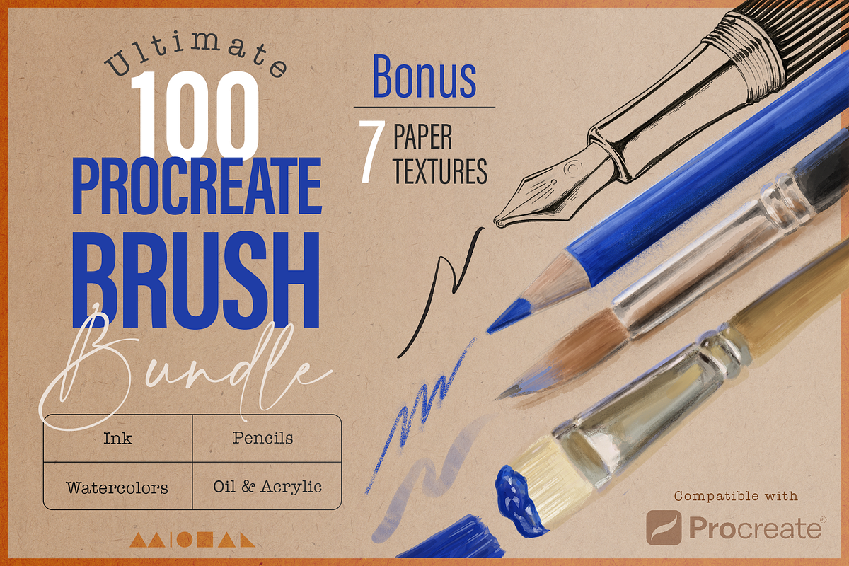 Ultimate procreate brush bundle, a Brush Add-On by Michal Design (Photo 1 of 32)