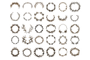 Floral frames with empty space for, an Illustration by Onyx