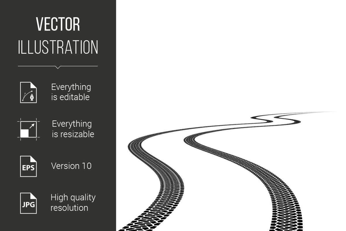 Tire Track, a Background Graphic by DvargShop