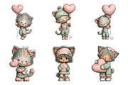 Whimsical Valentines Cat Png, an Illustration by SinaCreation (Thumbnail 4 of 11)