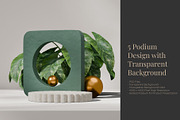 5 Podium with Transparent Background, a Background Graphic by faustudio (Thumbnail 1 of 7)