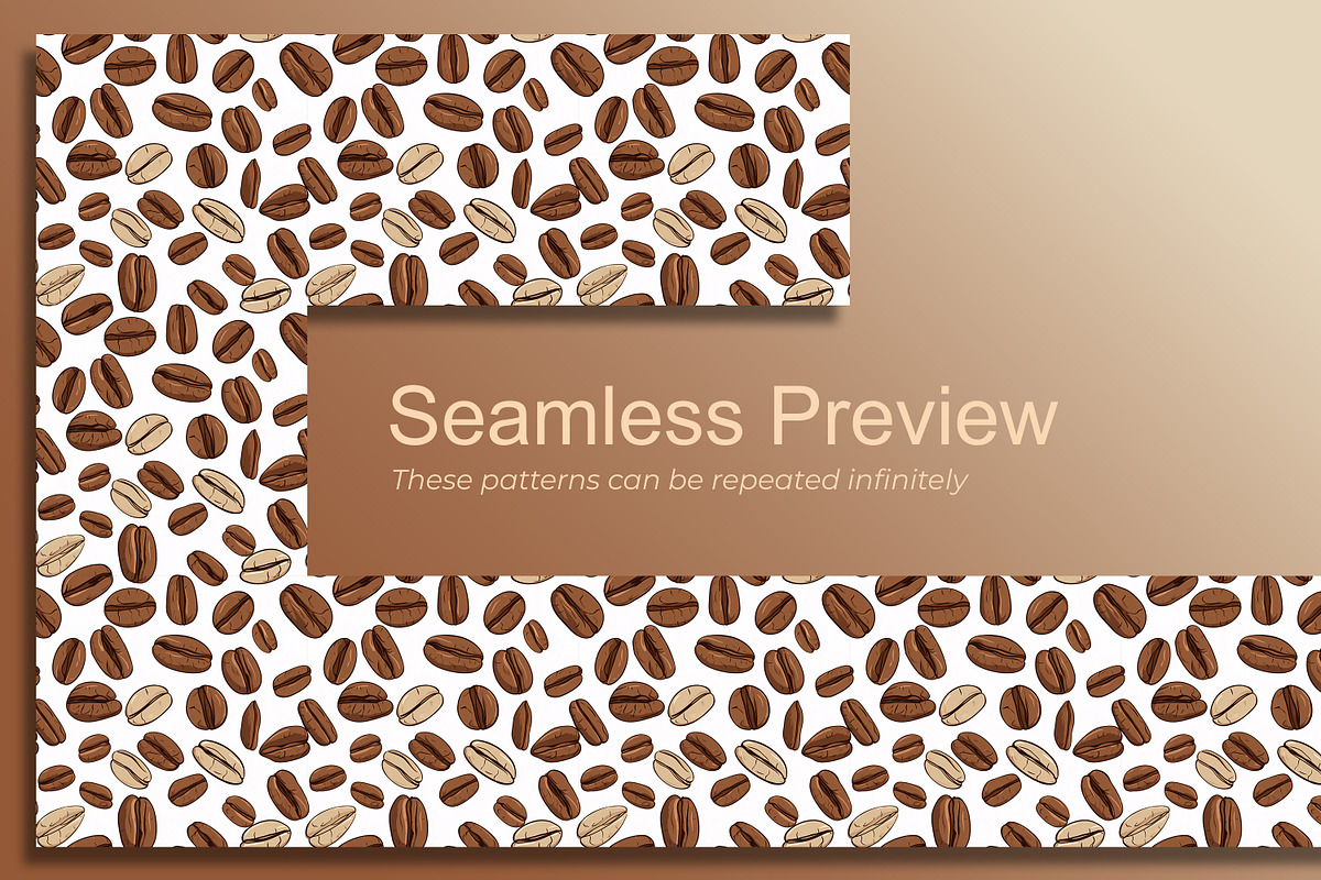Coffee Beans Seamless Pattern, a Pattern Graphic by Forhadx5 (Photo 2 of 6)