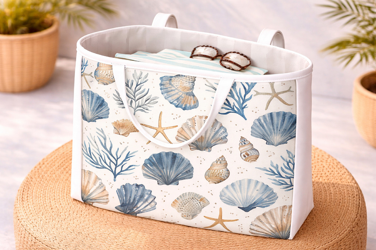 Watercolor Beach Summer Patterns, a Pattern Graphic by Canvas Craft